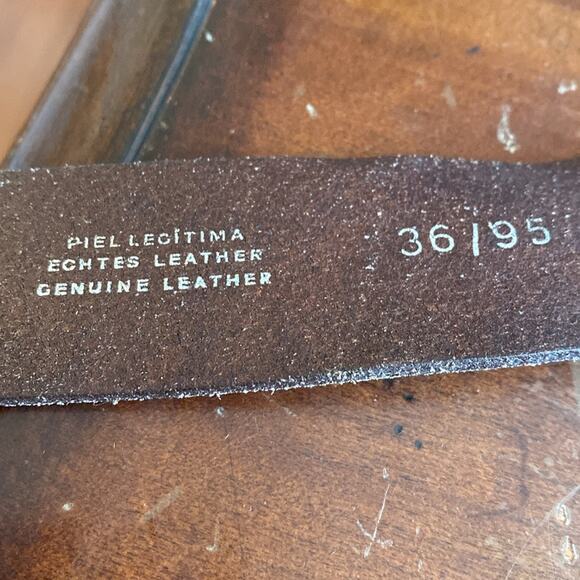 Miguel Bellido size 36 brown genuine leather belt - Picture 3 of 5